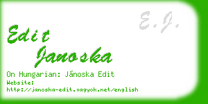 edit janoska business card